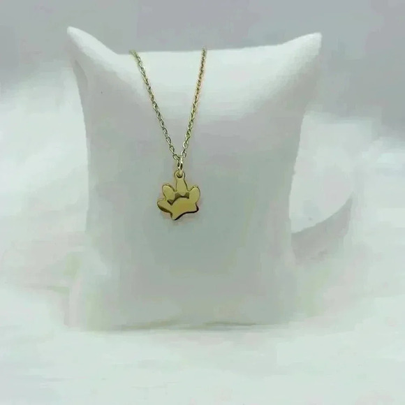 Cute Cat Paw Print Pendant Necklace - Picture 2 of 4